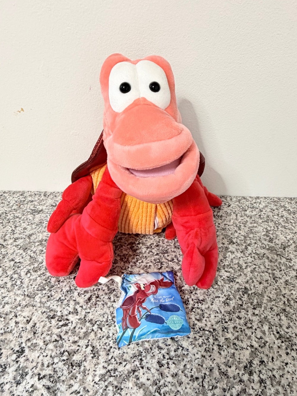 Scentsy The Little Mermaid Movie Character "Sebastian" Crab Plush Disney